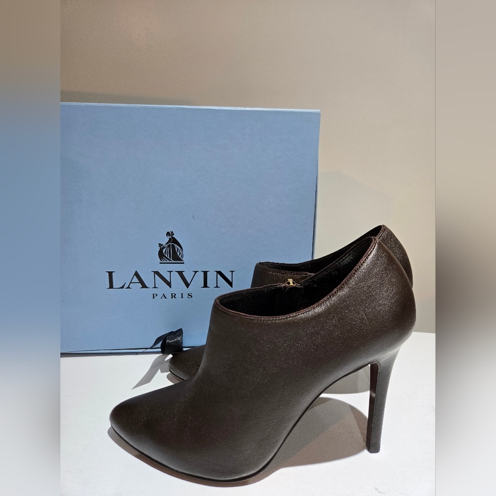 Lanvin Dark Brown Ankle Bootie